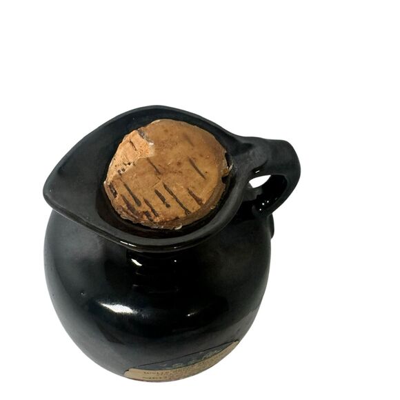 Frankoma Pottery Honey Jar Jug ~ #833 Black Pitcher Design~ W/ Original Sticker - Picture 2 of 10